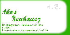 akos neuhausz business card